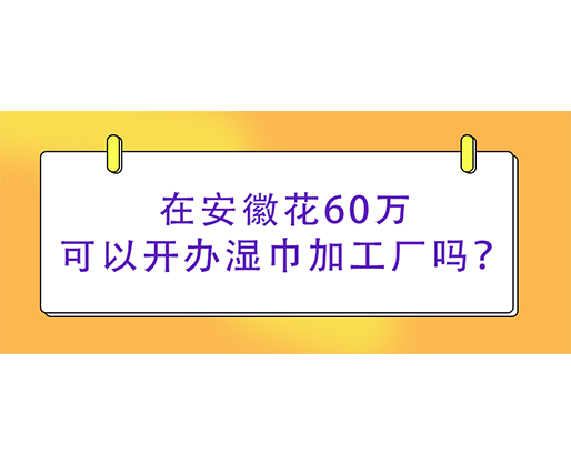 在安徽花60萬(wàn)可以開(kāi)辦濕巾加工廠嗎？